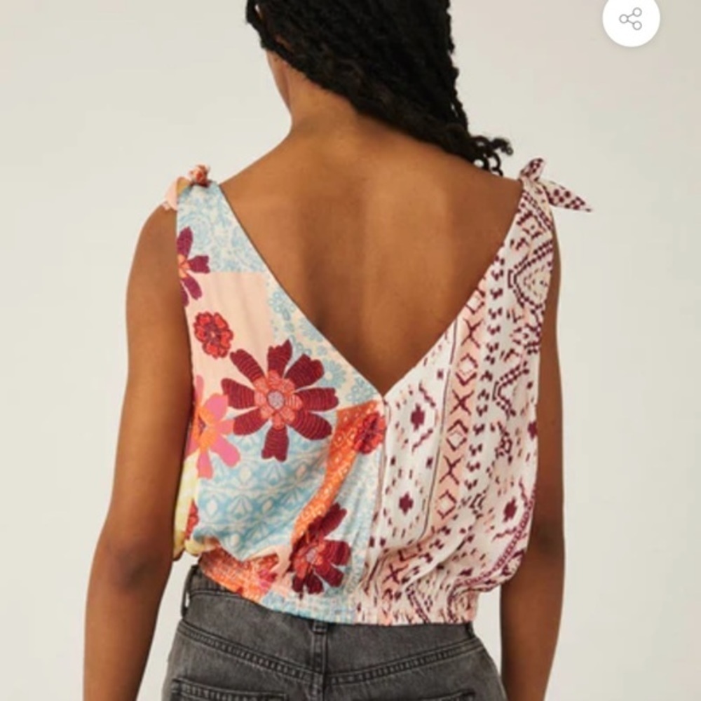 Free people tied to you tank top. Color is tropical combo. - Picture 2 of 7